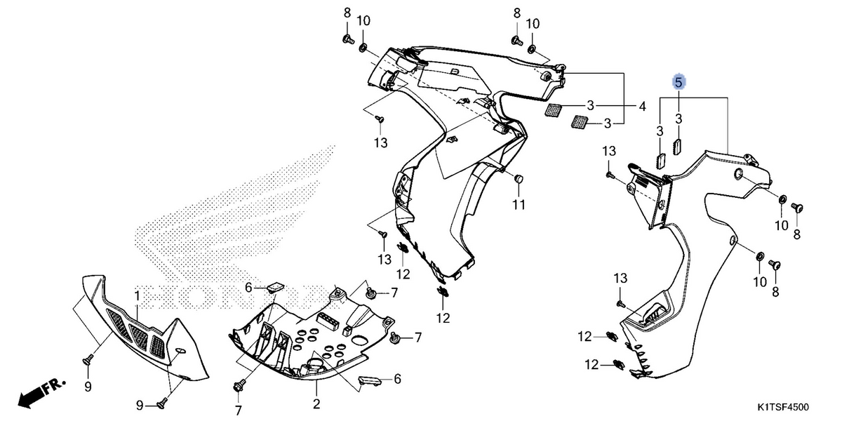Honda OEM part 64400-K1T-EM0ZA
