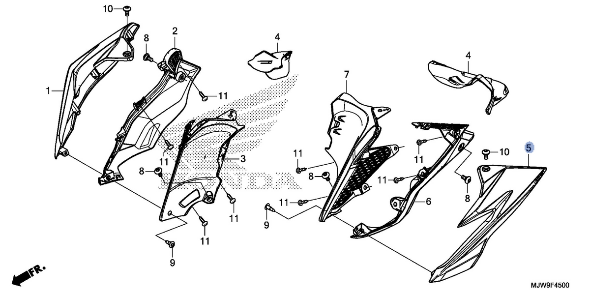 Honda OEM part 64400-MJW-J40ZD