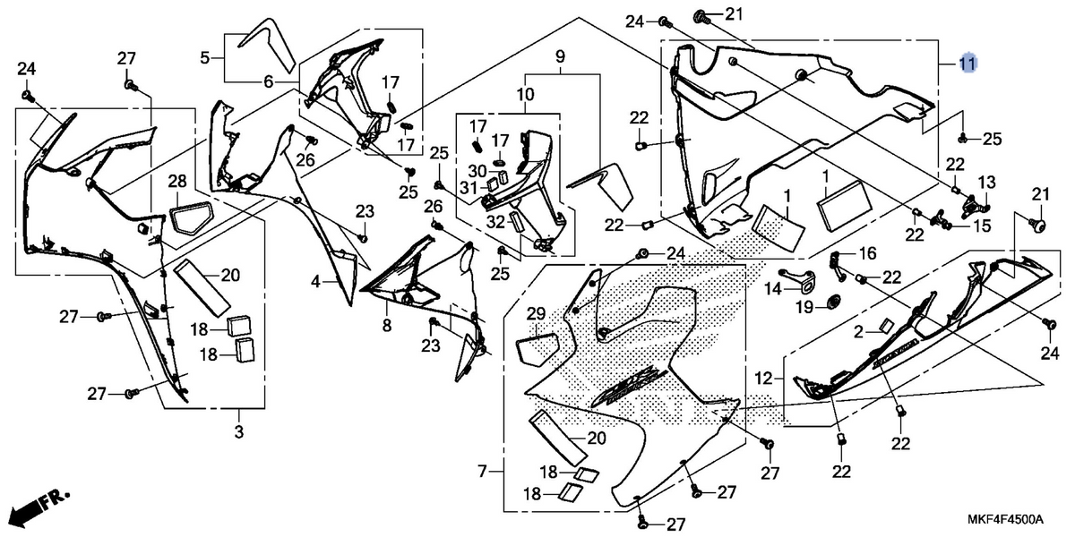 Honda OEM part 64400-MKF-D10ZA