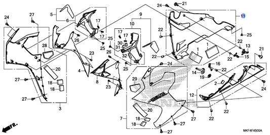 Honda OEM part 64400-MKF-D10ZA