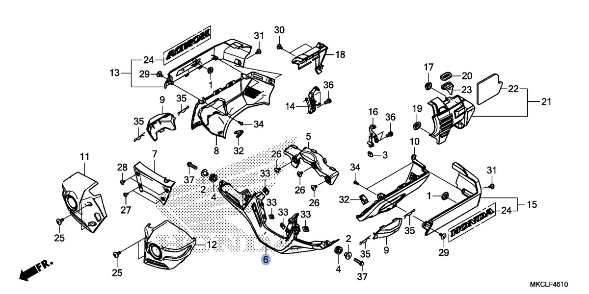 Honda OEM part 64410-MKC-A00ZB