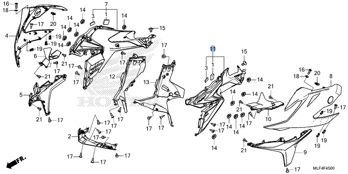 Honda OEM part 64441-MLF-E80