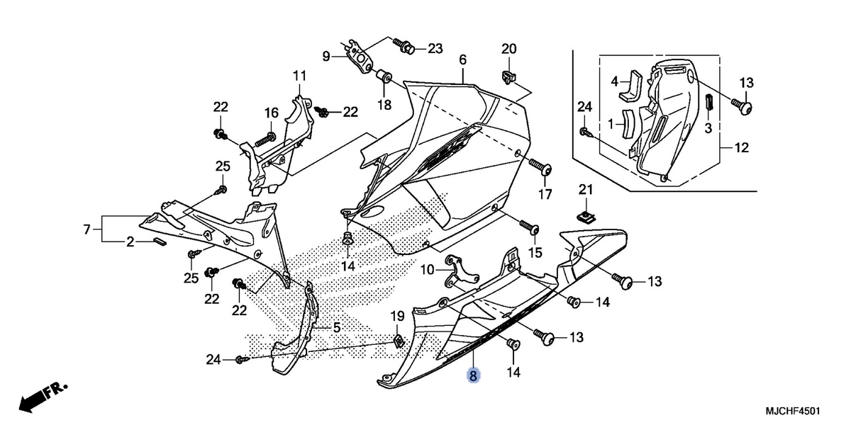 Honda OEM part 64450-MJC-N40ZA