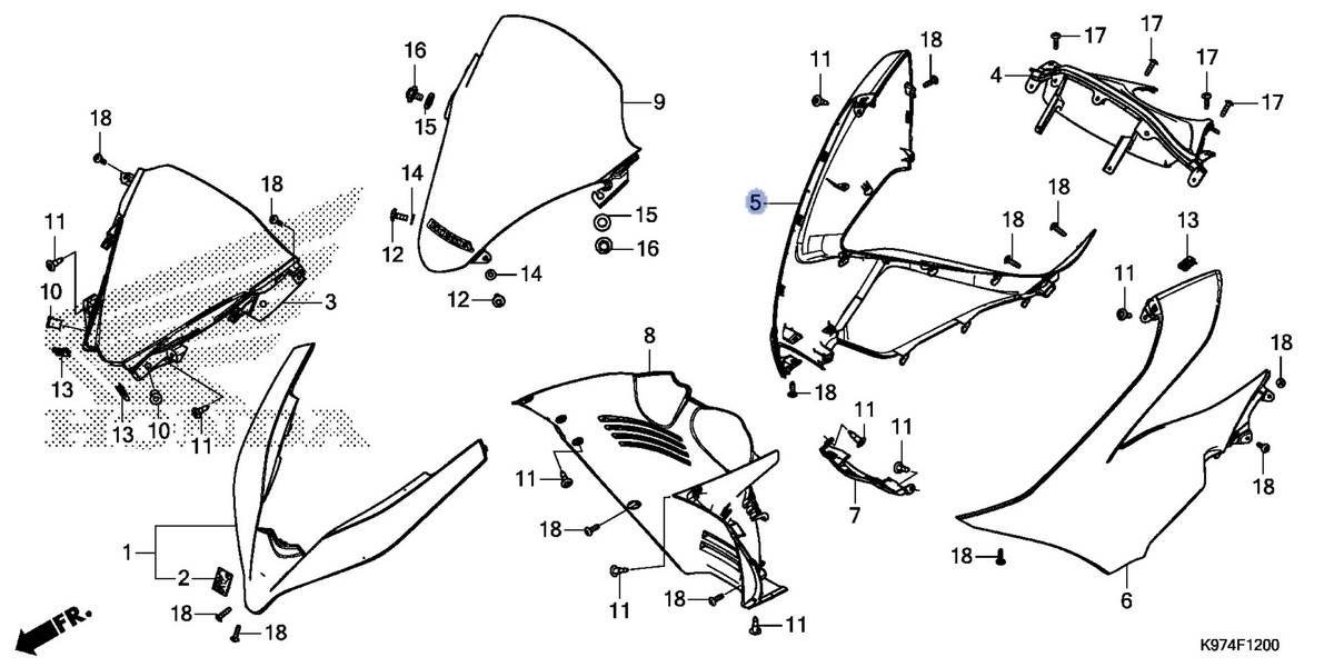 Honda OEM part 64501-K97-T00ZA