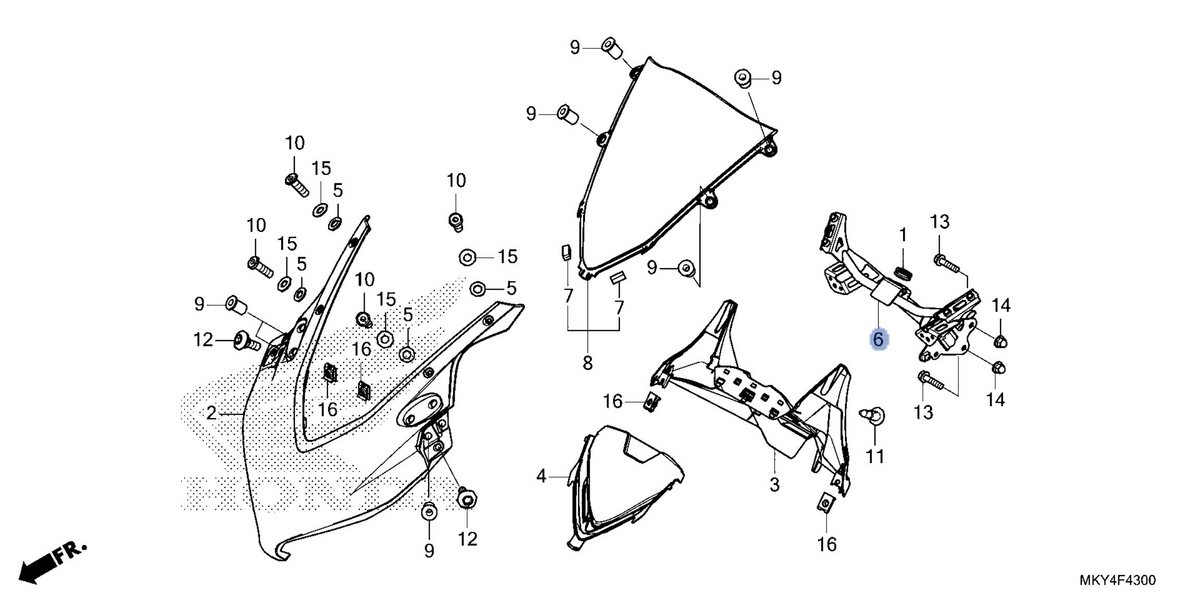 Honda OEM part 64501-MKN-D10