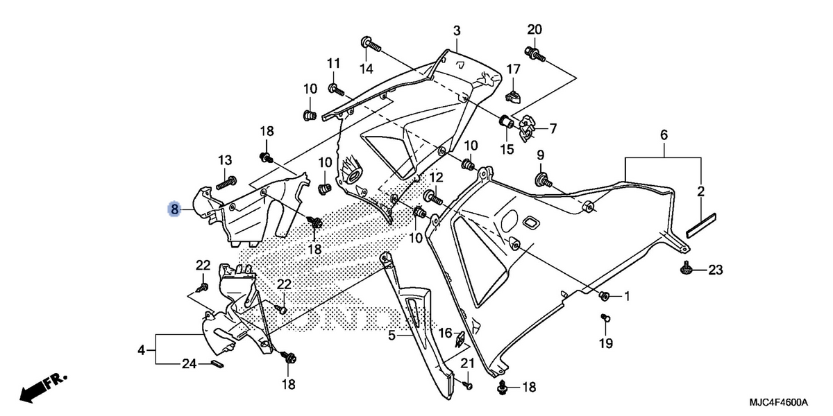 Honda OEM part 64581-MJC-A00