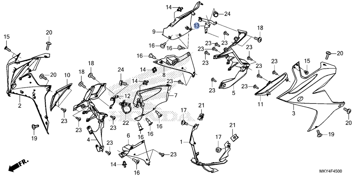 Honda OEM part 64660-MKN-D10