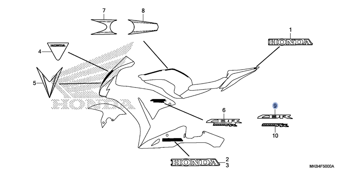 Honda OEM part 64811-MFL-000ZA