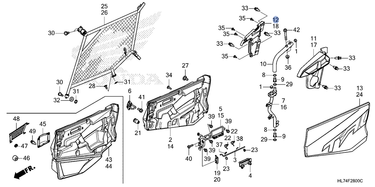 Honda OEM part 67117-HL7-A20