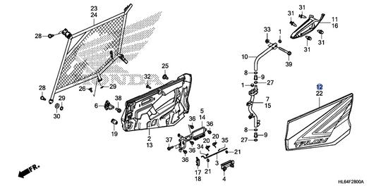 Honda OEM part 67155-HL6-AA0ZB