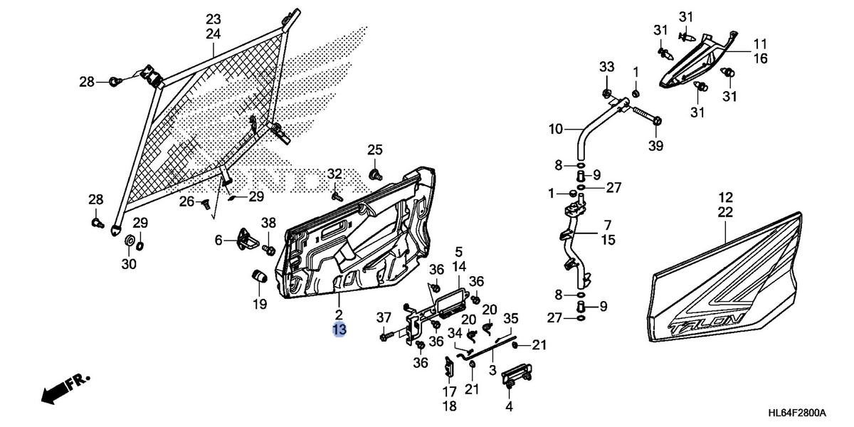 Honda OEM part 67200-HL6-A00