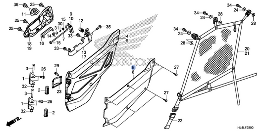 Honda OEM part 67225-HL4-A20ZA