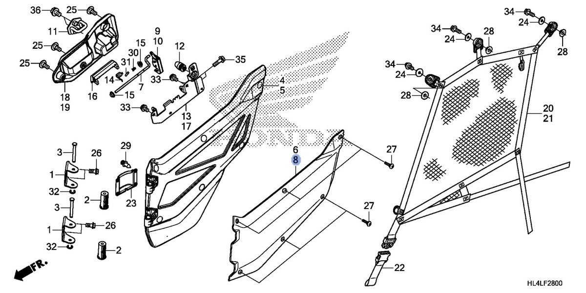 Honda OEM part 67235-HL4-A20ZA