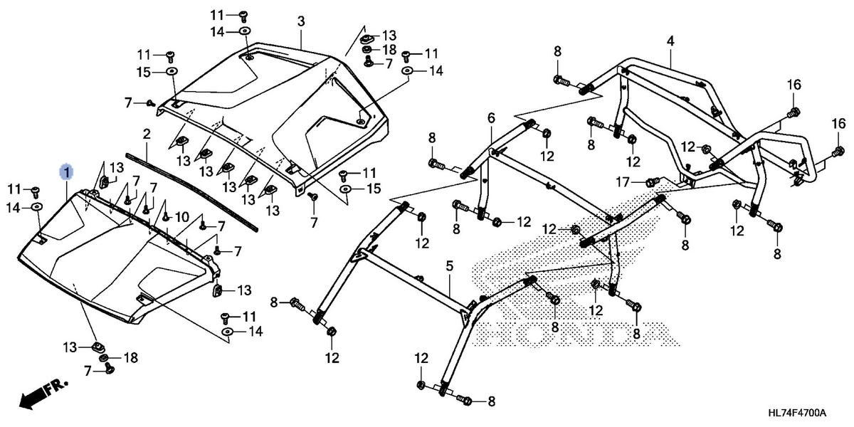 Honda OEM part 70100-HL7-A20