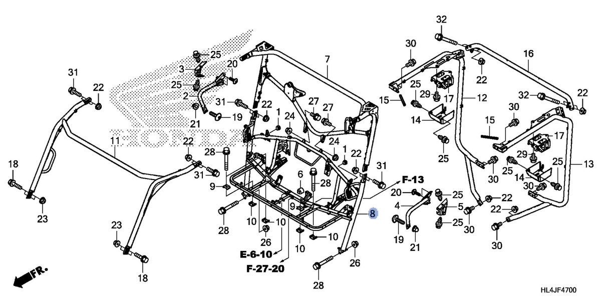 Honda OEM part 71930-HL4-G01
