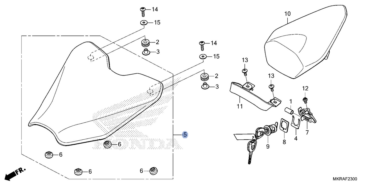 Honda OEM part 77100-MKR-D11