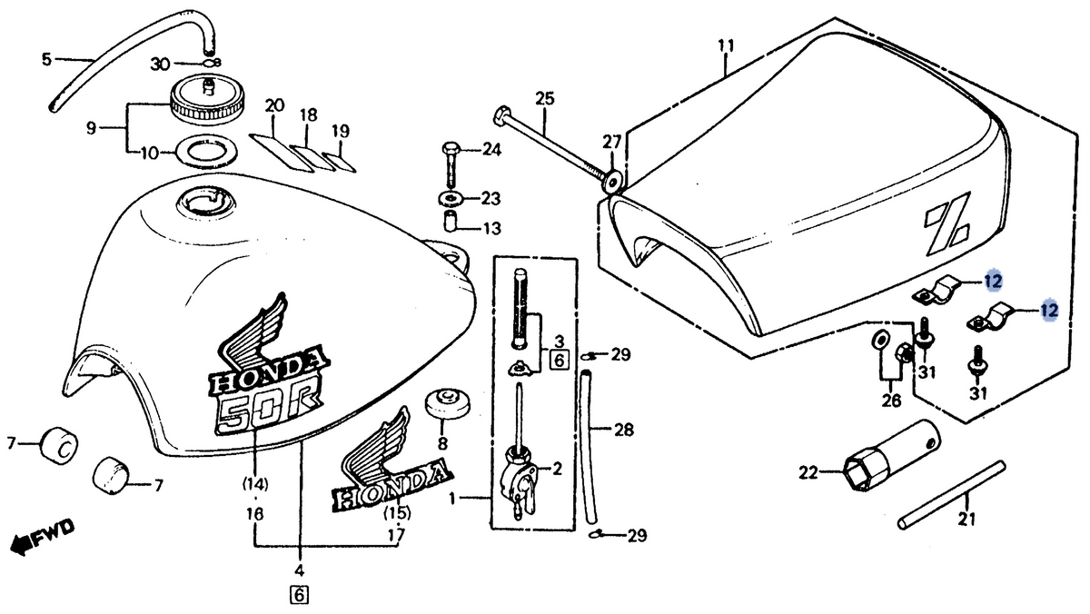 Honda OEM part 77136-170-000