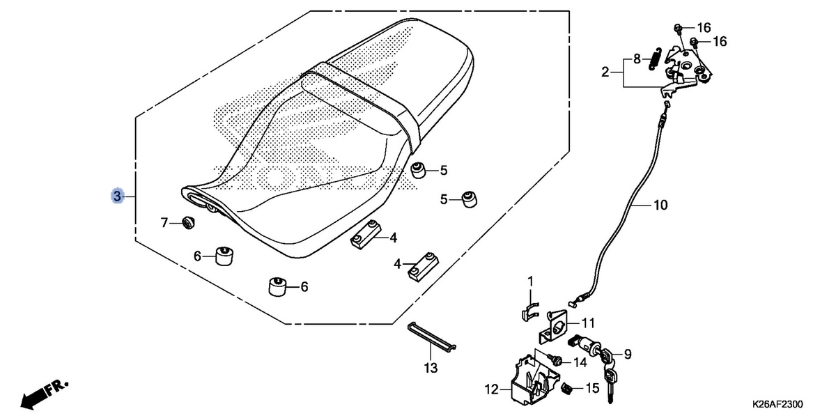 Honda OEM part 77200-K26-B00ZA