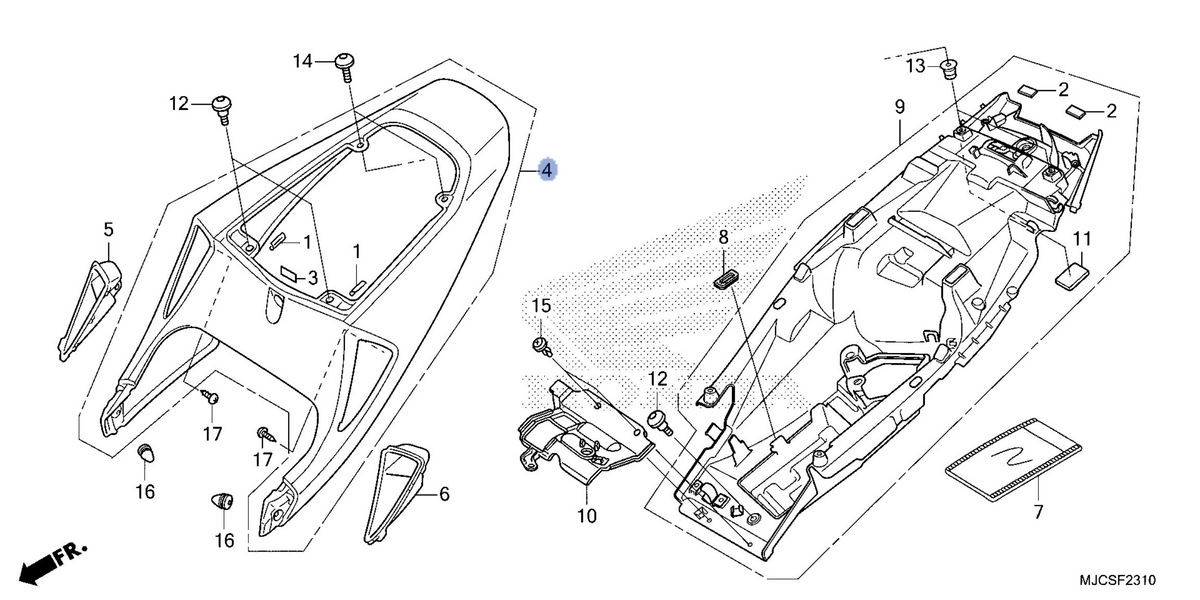 Honda OEM part 77210-MJC-LS0ZA
