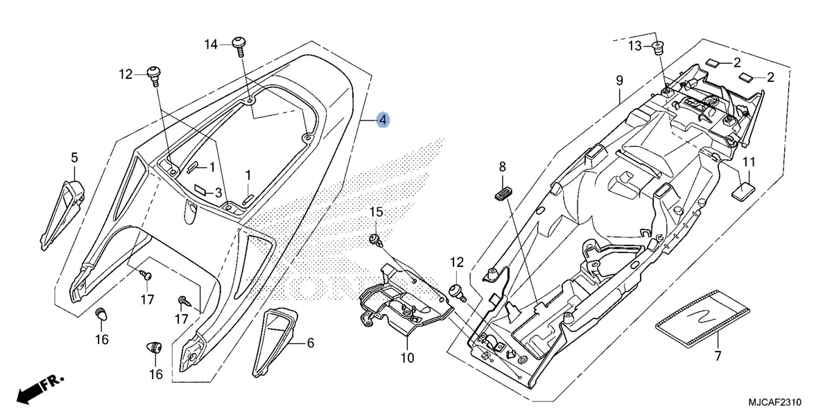 Honda OEM part 77210-MKZ-J00ZB