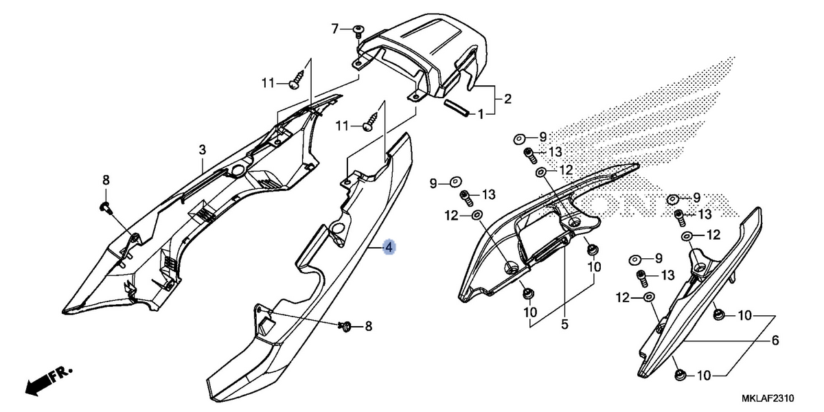 Honda OEM part 77216-MKA-D80ZM