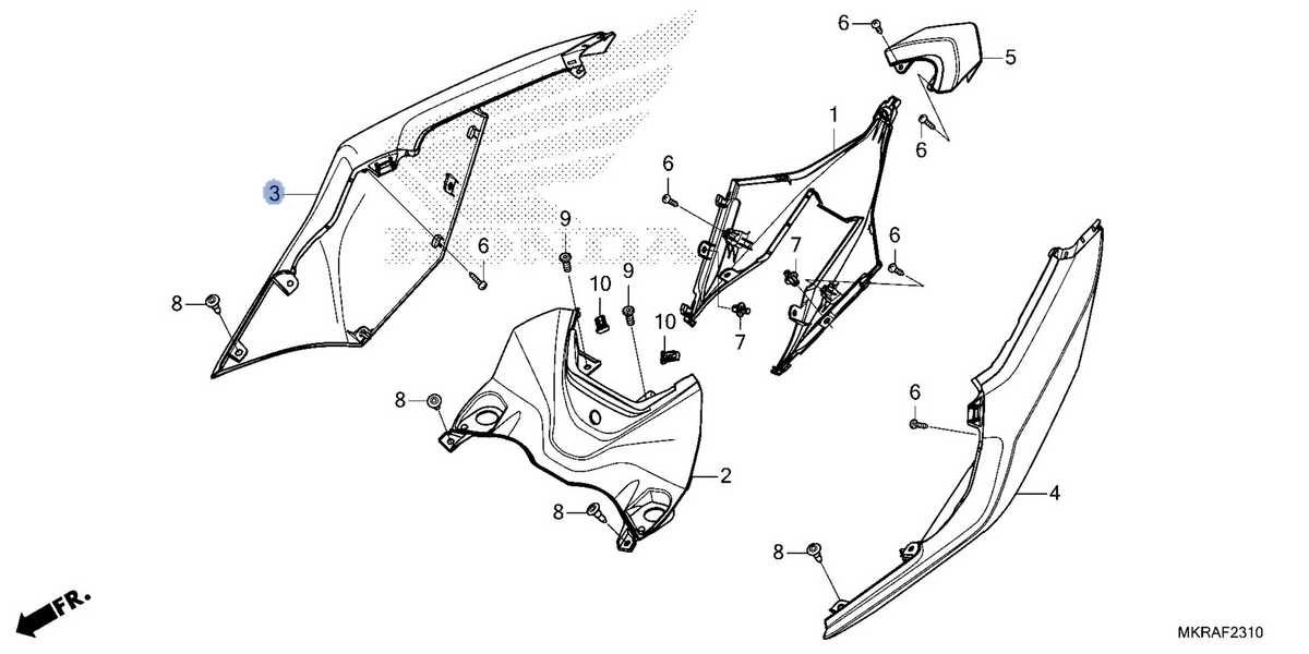 Honda OEM part 77230-MKR-DH0ZA