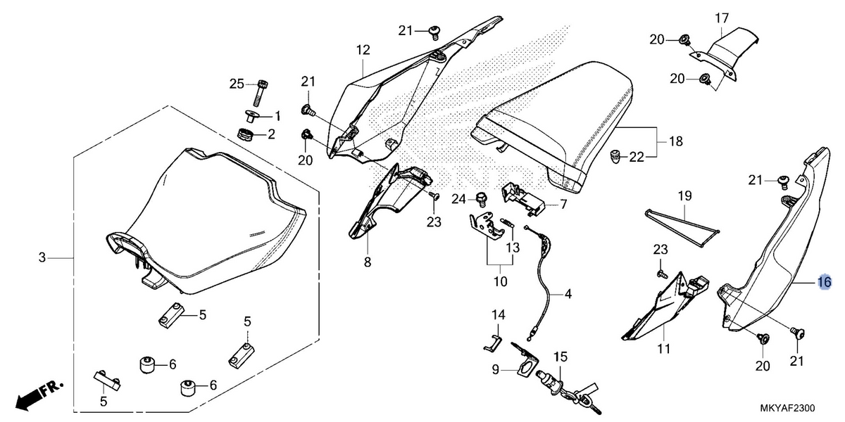 Honda OEM part 77241-MKY-E20ZA