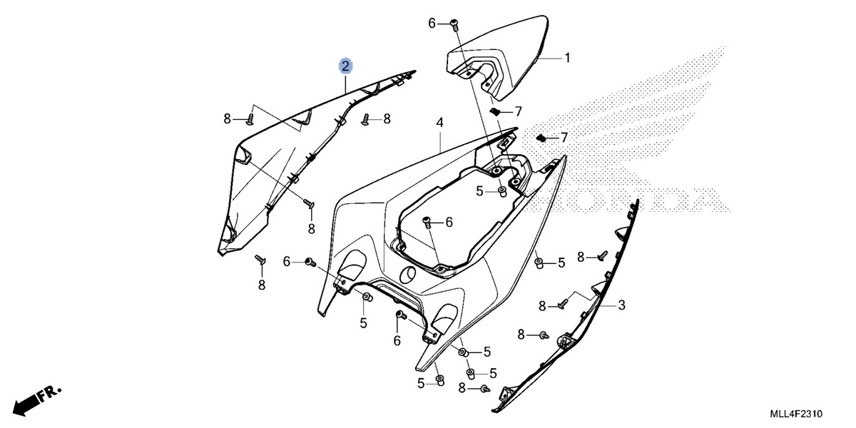 Honda OEM part 77241-MLL-D00ZD