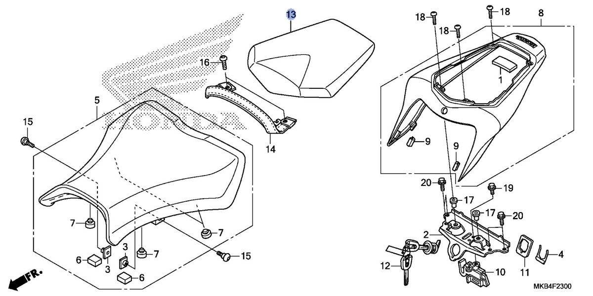Honda OEM part 77300-MFL-003