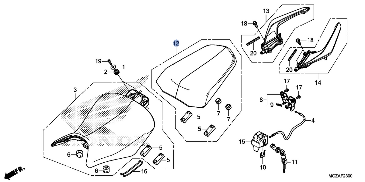 Honda OEM part 77300-MGZ-J01