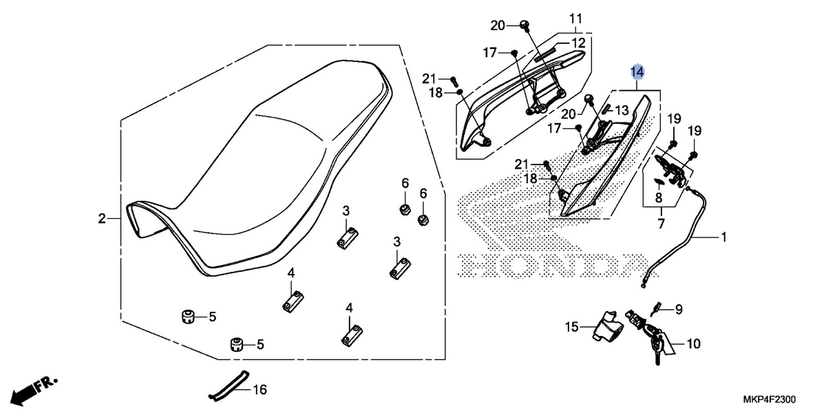 Honda OEM part 77340-MGZ-J80ZD