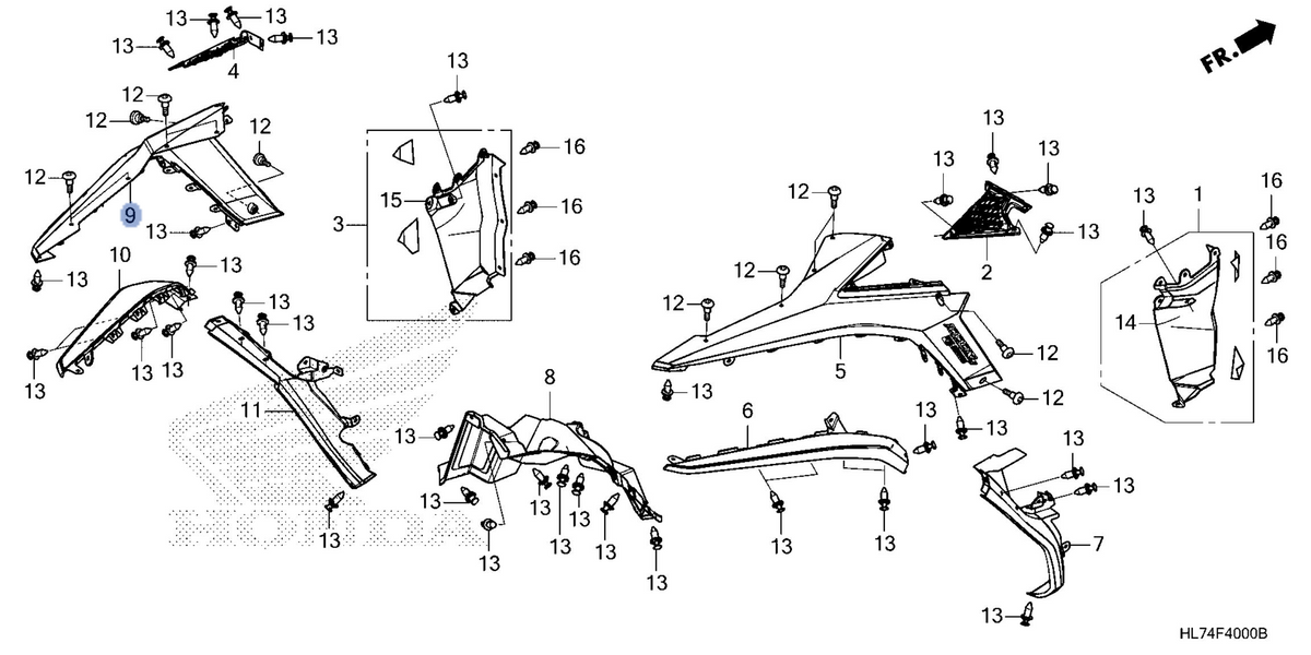 Honda OEM part 80205-HL7-A20ZB