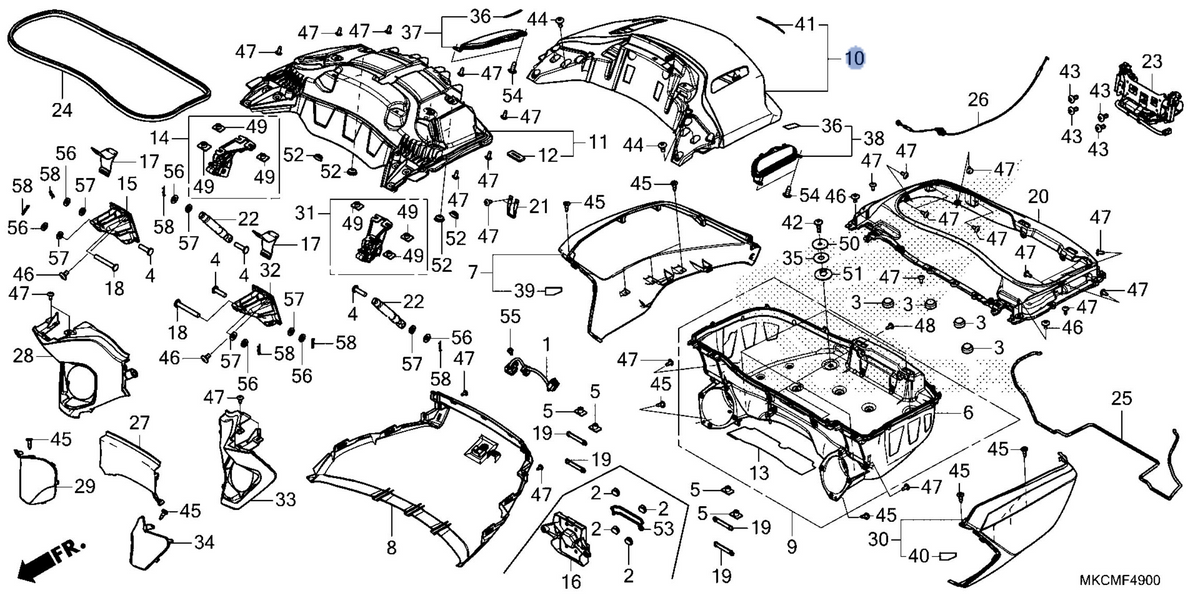 Honda OEM part 81120-MKC-L60ZA