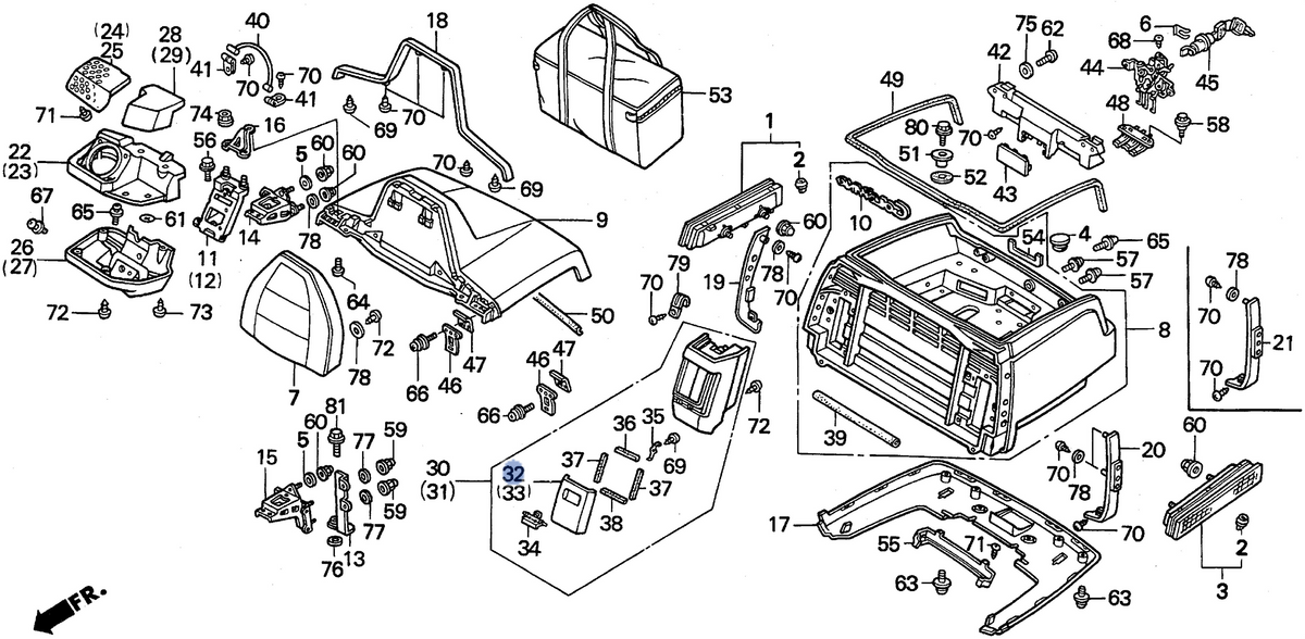 Honda OEM part 81164-MAM-A60ZD