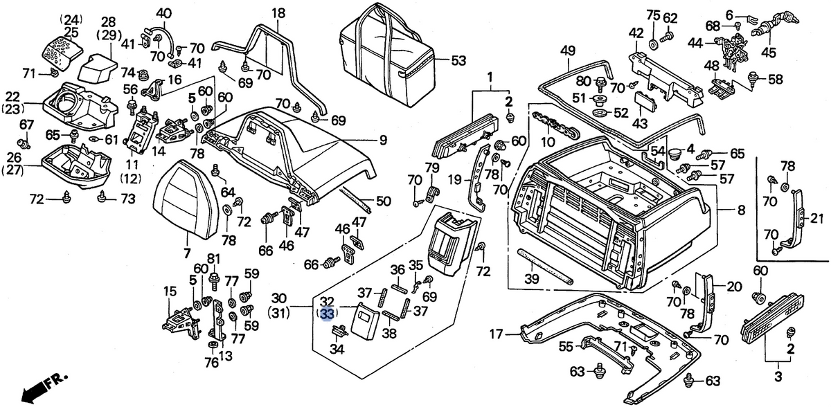 Honda OEM part 81165-MAM-A60ZD