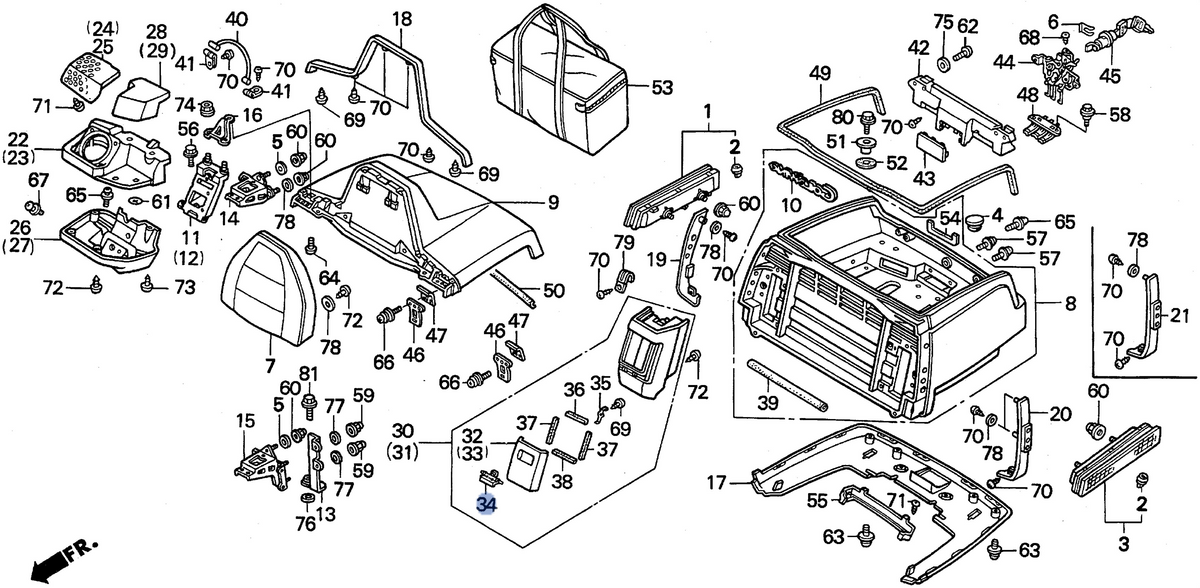 Honda OEM part 81166-MAM-A60ZD