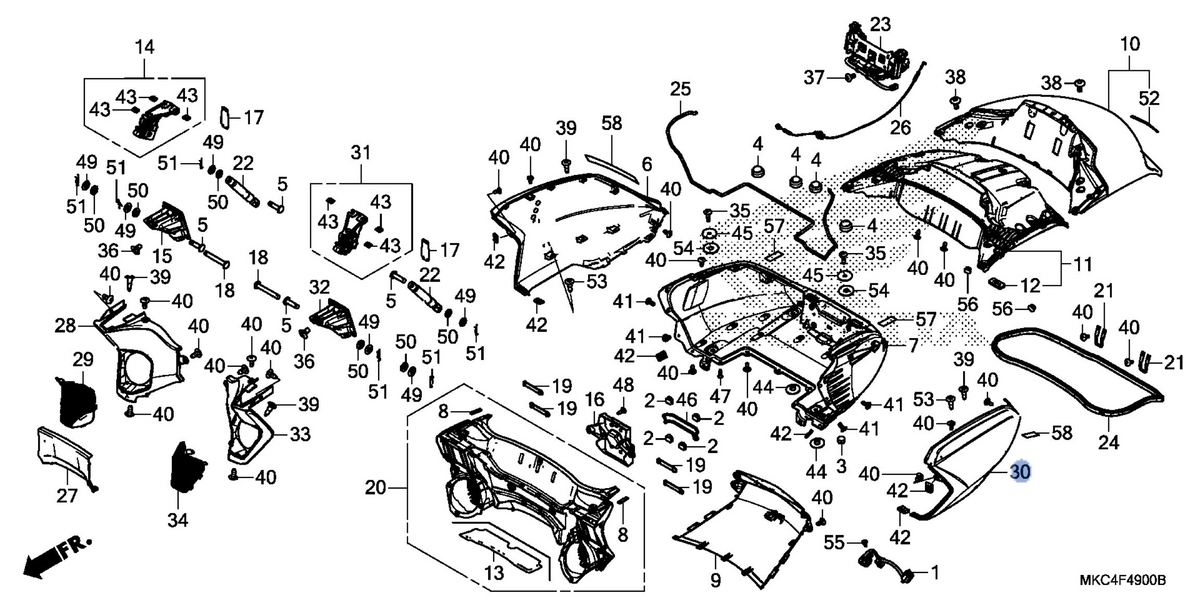 Honda OEM part 81210-MKC-A00ZD