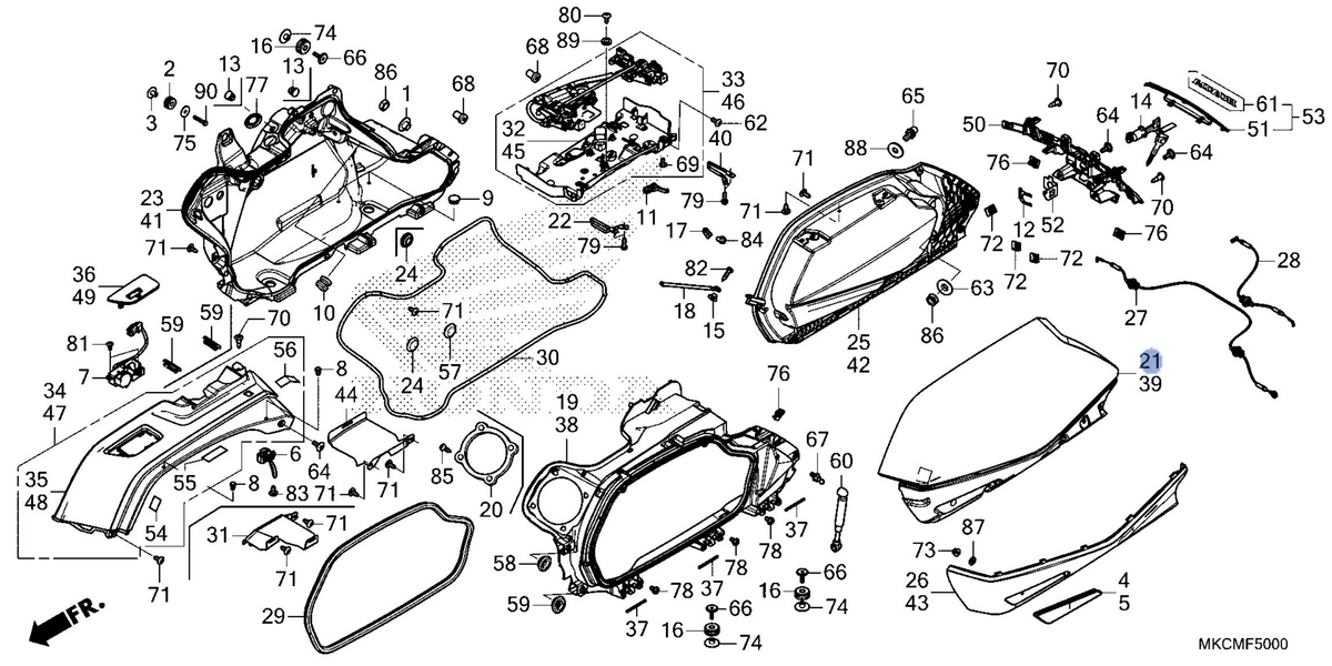 Honda OEM part 81320-MKC-L20ZB