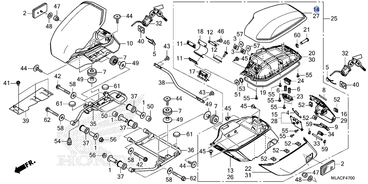 Honda OEM part 81320-MLA-A30ZC