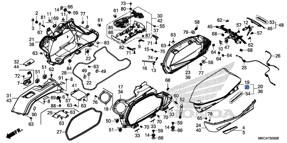 Honda OEM part 81420-MKC-A00ZC