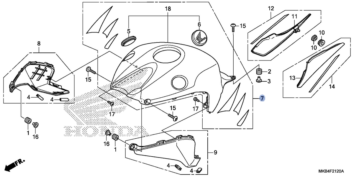 Honda OEM part 83150-MKB-A60ZA