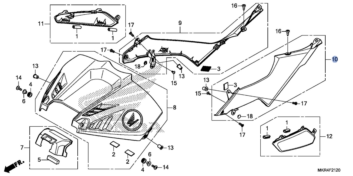 Honda OEM part 83170-MKR-D20ZA