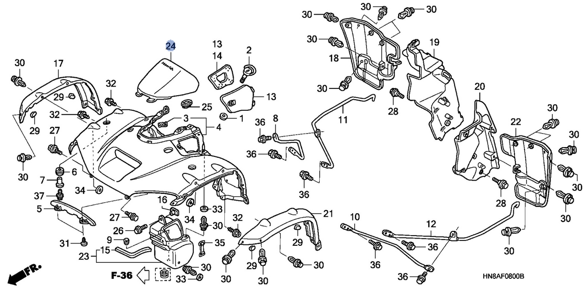 Honda OEM part 83450-HN8-A60ZA