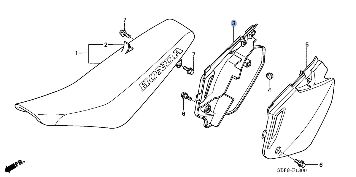 Honda OEM part 83510-GBF-K40ZA