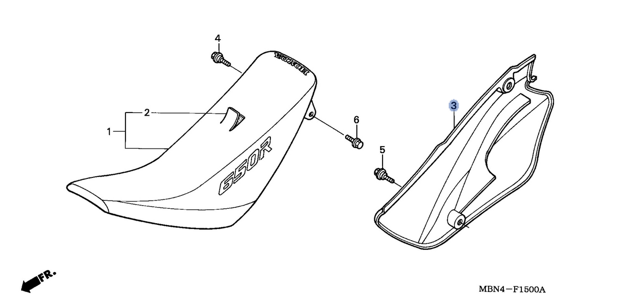 Honda OEM part 83510-MBN-670ZA
