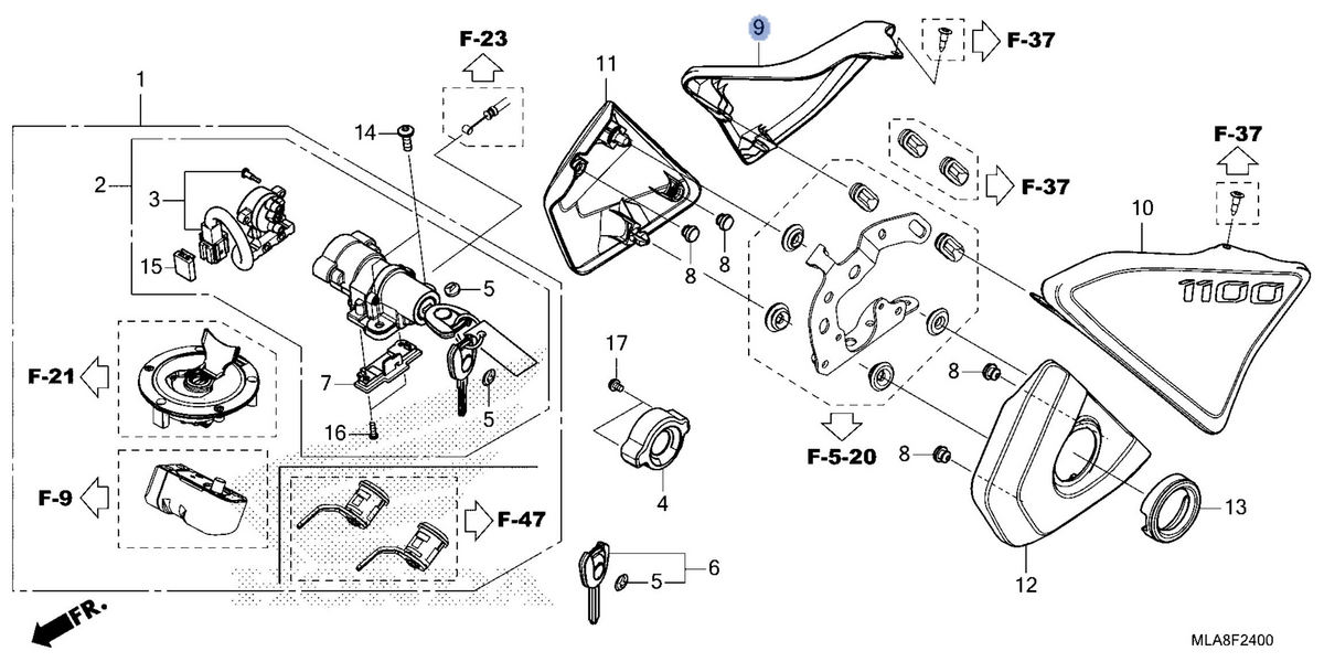 Honda OEM part 83510-MLA-A00