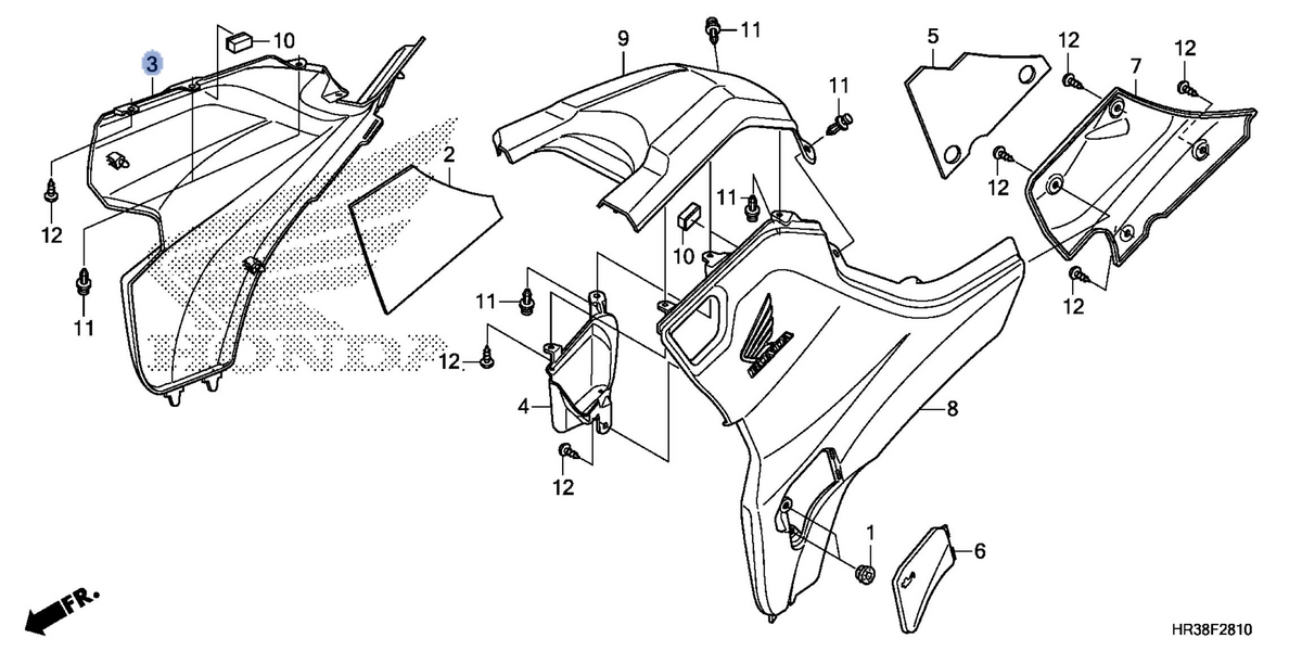 Honda OEM part 83555-HR3-A20ZL