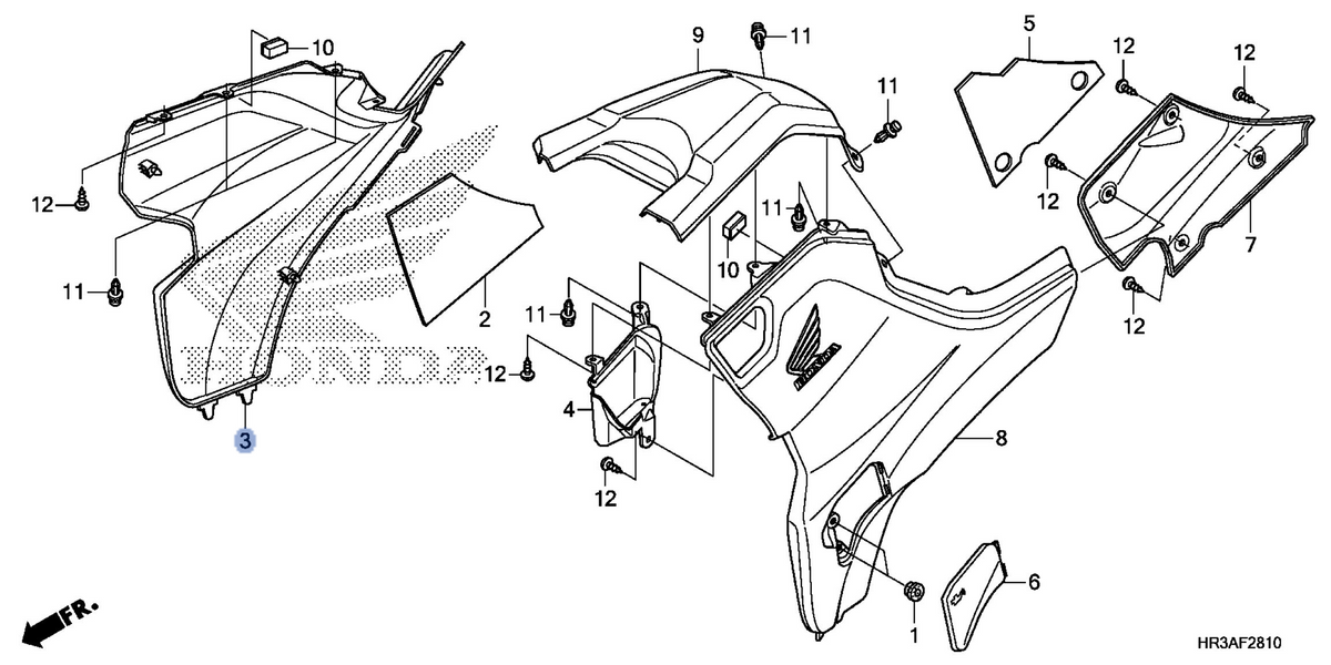 Honda OEM part 83555-HR3-B20ZC
