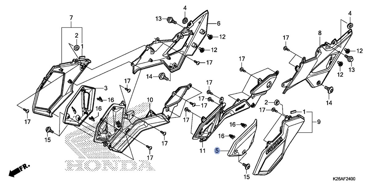 Honda OEM part 83555-K26-B00ZD