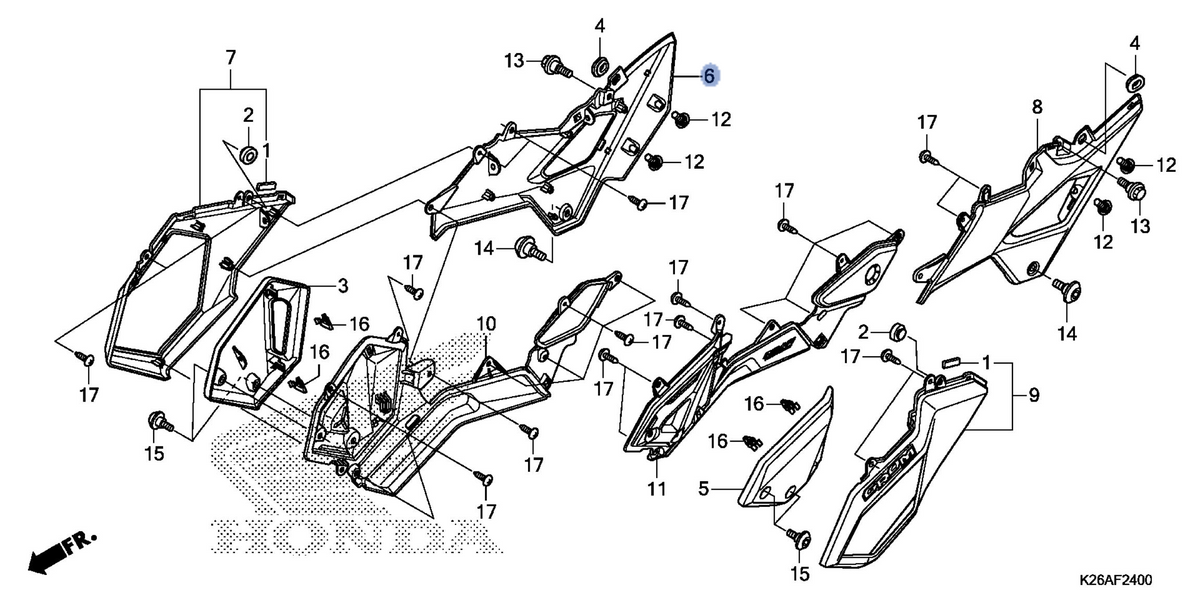 Honda OEM part 83580-K26-B00ZE